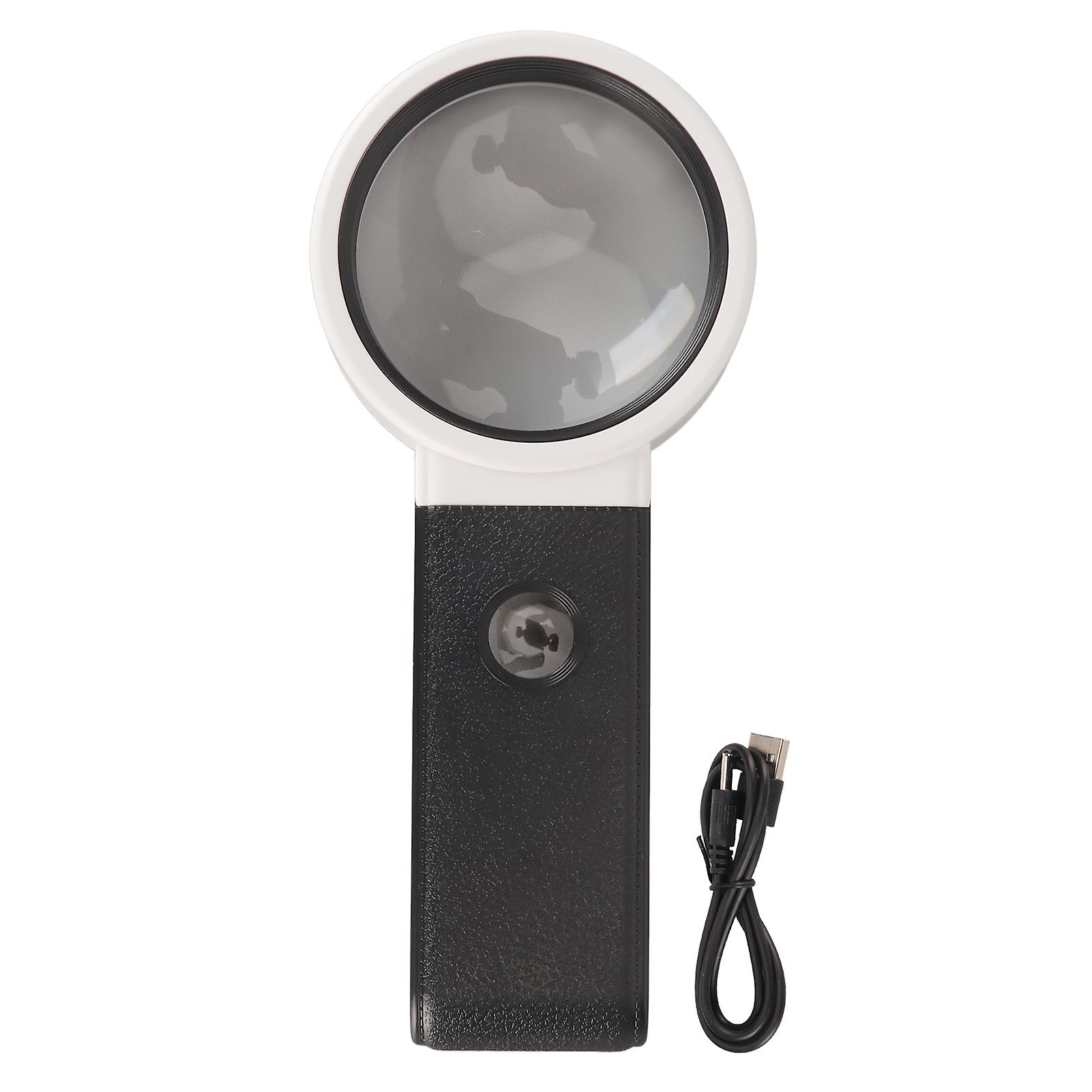 LED Magnifying Glass with Stand: Handheld Tool for Reading, Coin, and Jewelry Identification