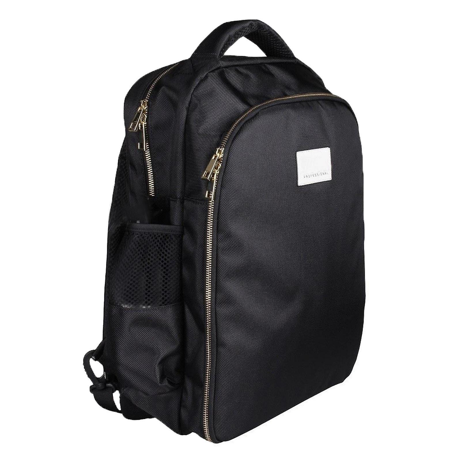 حقيبة أدوات مكياج محمولة لمصمم الحلاق الأسود