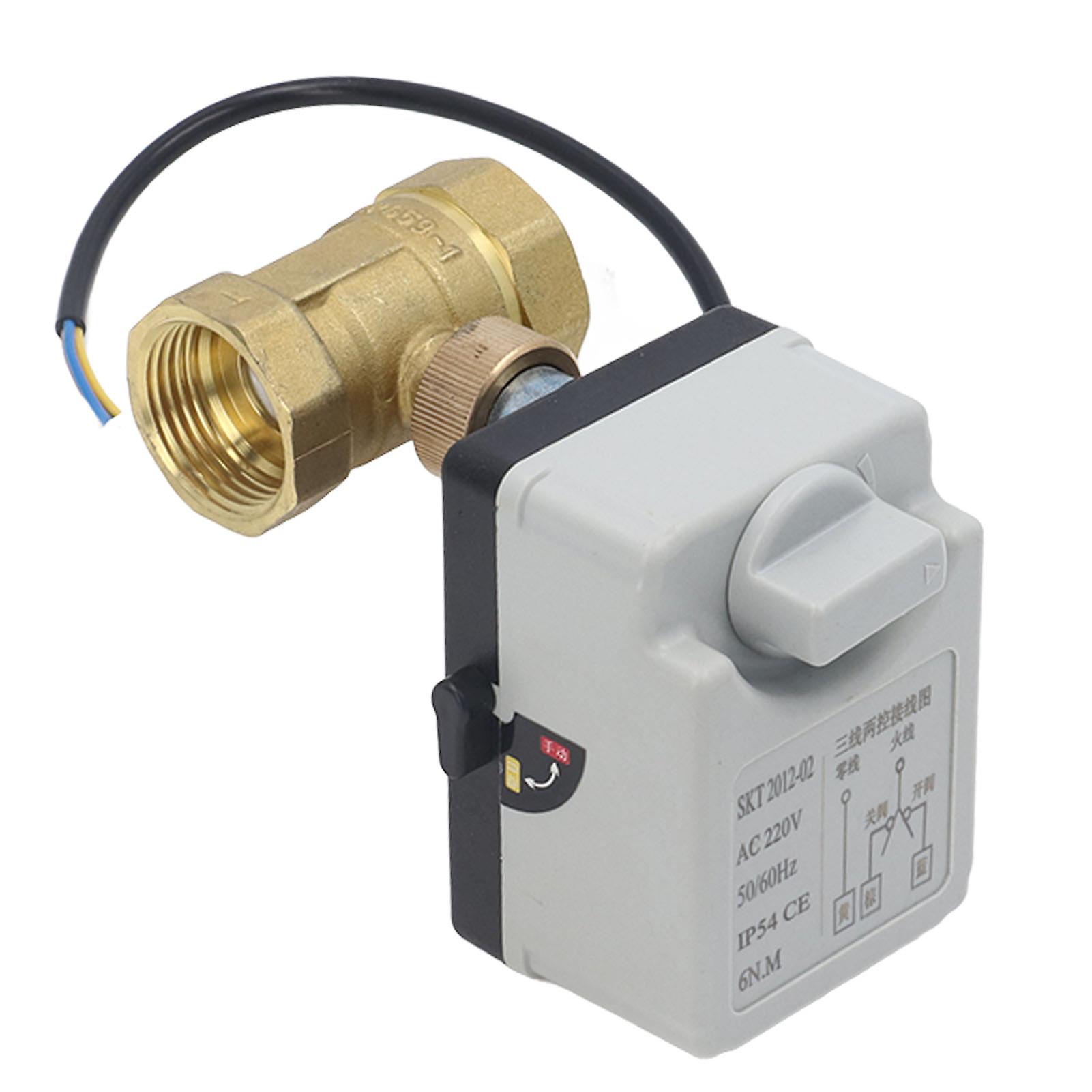 الكرة صمام بمحركات 3 سلك 2 نقطة التحكم 1 موقف 2 طريقة التلقائي دليل DN25 AC 220V