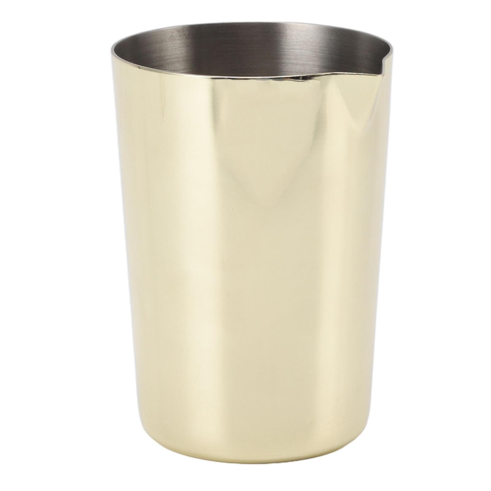 Stainless Steel Cocktail Mixing Cup - Dishwasher Safe, Rust-Proof Bartending Cup for Bar and Home Mixology(Gold Plated)