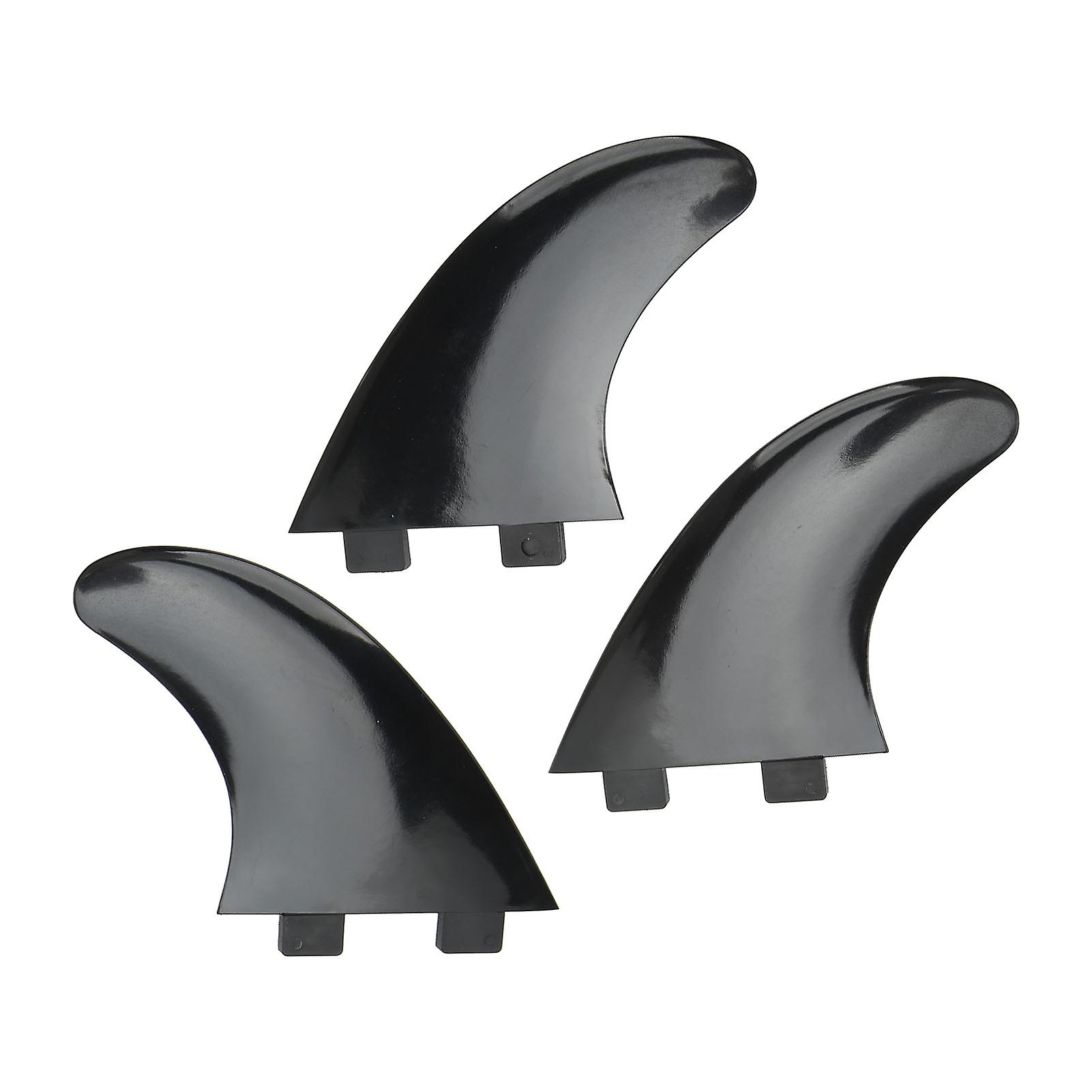 3Pcs Surfboard Fins PVC Quick Release Replacement Tri Fin Set for Longboard Surfboard Paddleboard