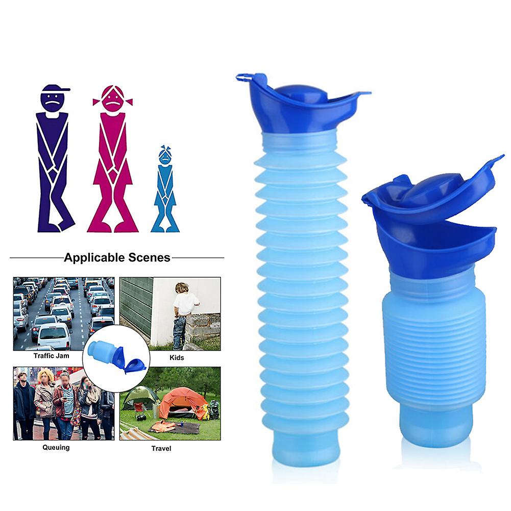 Urinoir d'urgence portable pour voiture, 750 ml, pour camping, rétractable, portable, de poche