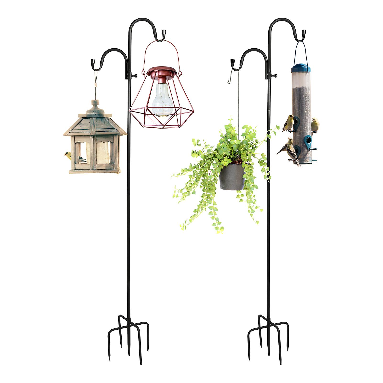 2 Adjustable Rust-Resistant Hooks for Patio Lanterns & Wind Chimes