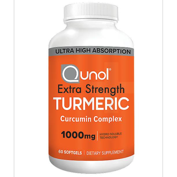 كبسولات Qunol Extra Strength Turmeric Supplement، 1000 مجم، 60 قرصًا.
