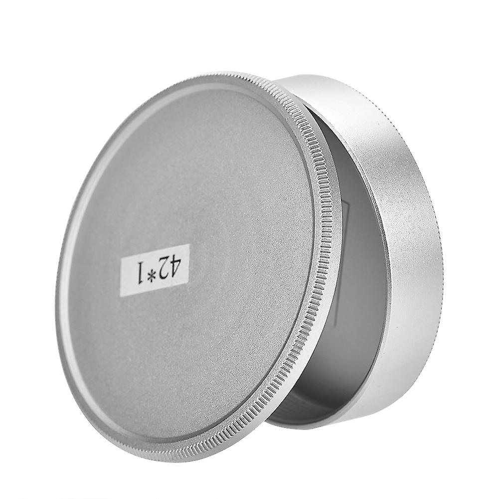 Capuchon de protection de l’objectif avant et arrière pour monture à vis M42 (argent)