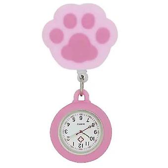 Krankenschwester Fob Uhr, Krankenschwester Taschenuhr, Frauen Krankenschwester Clip-on Uhr, Katzenpfote geformt, hängende Uhr hängende Fob Uhr (2pcs) Botao