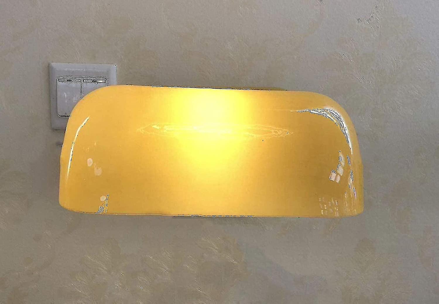 交換用バンカーランプシェード、テーブルランプ、ガラスシェード、マルチカラー、デスクランプ用交換用ガラスシェード（イエロー）