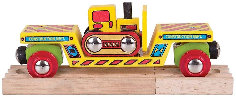 Bigjigs puinen rautatie Bulldozer Low Loader