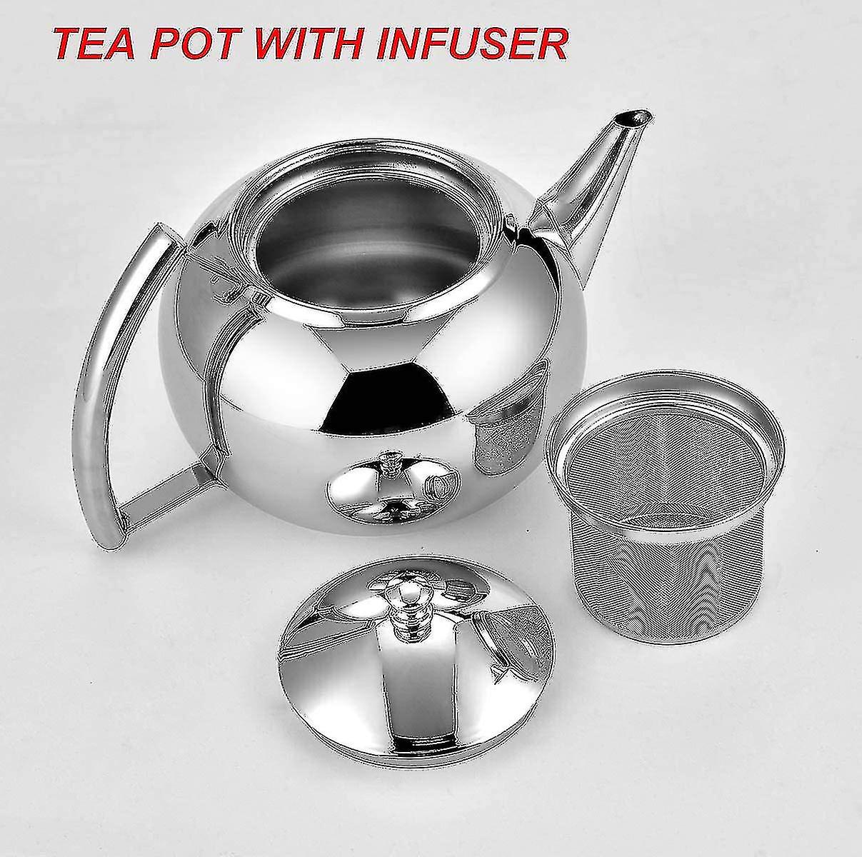 Demlik Gevşek Çay Yaprağı ile Çaydanlık 2 Litre Daha Az Çelik Çaydanlık S Filtre Set Çay Set Üstü Ocaklı İndüksiyon Sobası İçin