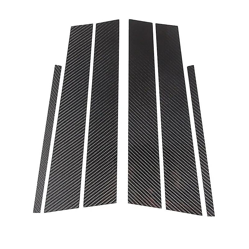 For Infiniti G25 G27 G37 2007-2013 Carbon Fibre Car Door Window Center B Pillar Panel Cover Trim Sticker Car Accessories