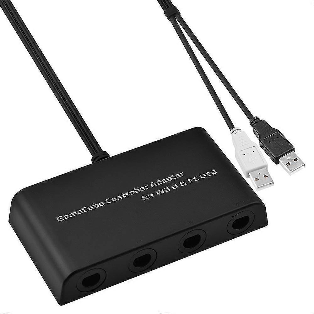 4 Ports for gamecube controller adapter to for wii u system&pc usb for switch w012