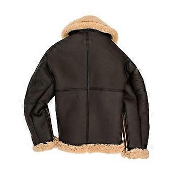 Chaqueta De Aviador Bombardero De Piel De Oveja 100% Genuina - Color Negro, Tallas S A 8XL, Estilo Clásico De Vuelo