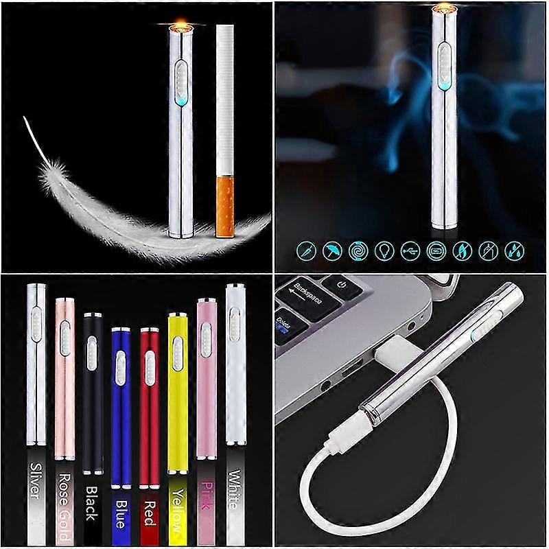 Mini Electric Usb Cigarette Cigar Lighter Slim Rechargeable Flameless Windproof