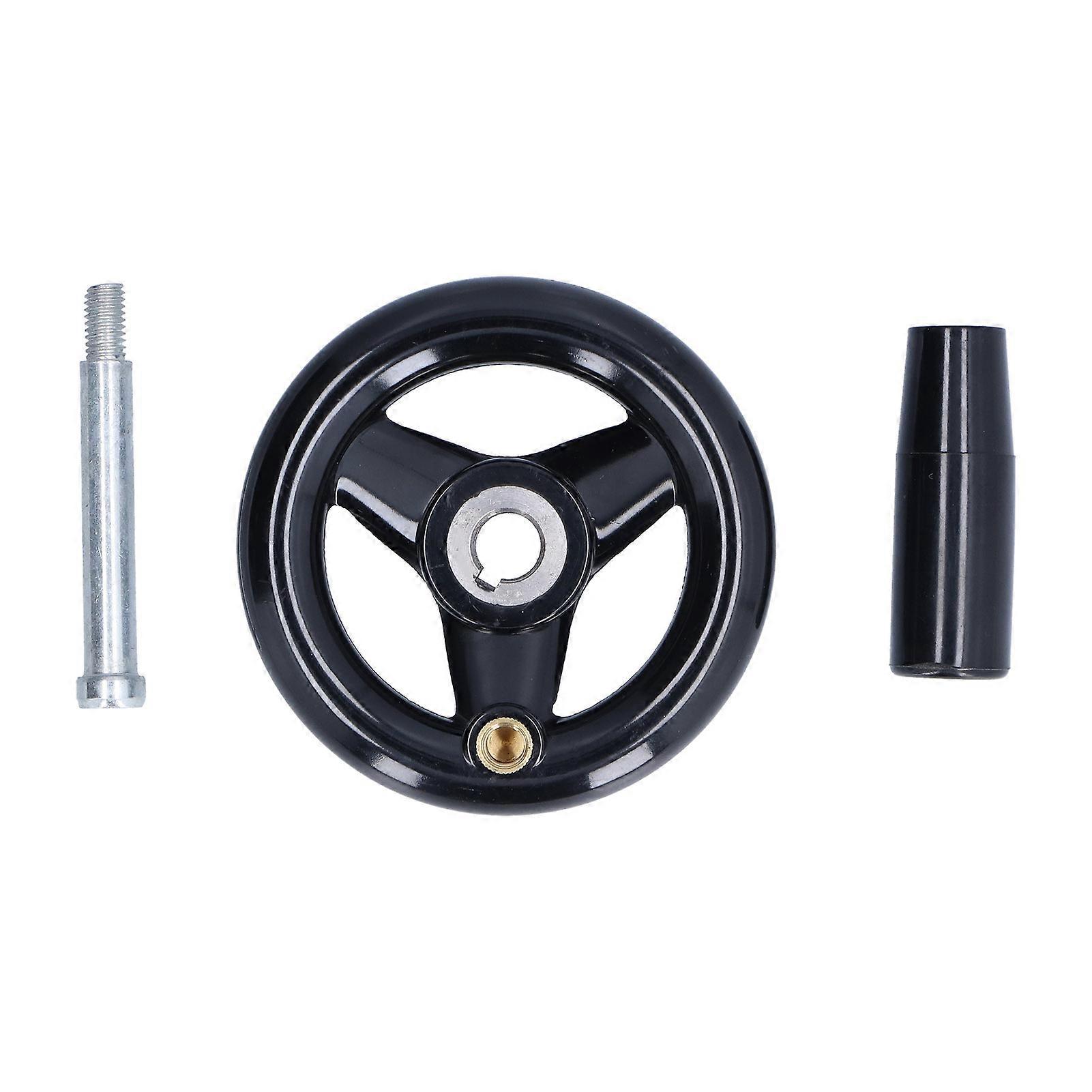 Round Handwheel 3 Spoke Nonslip Convenient Effort Saving Efficient Sturdy Durable Revolving Handle Wheel