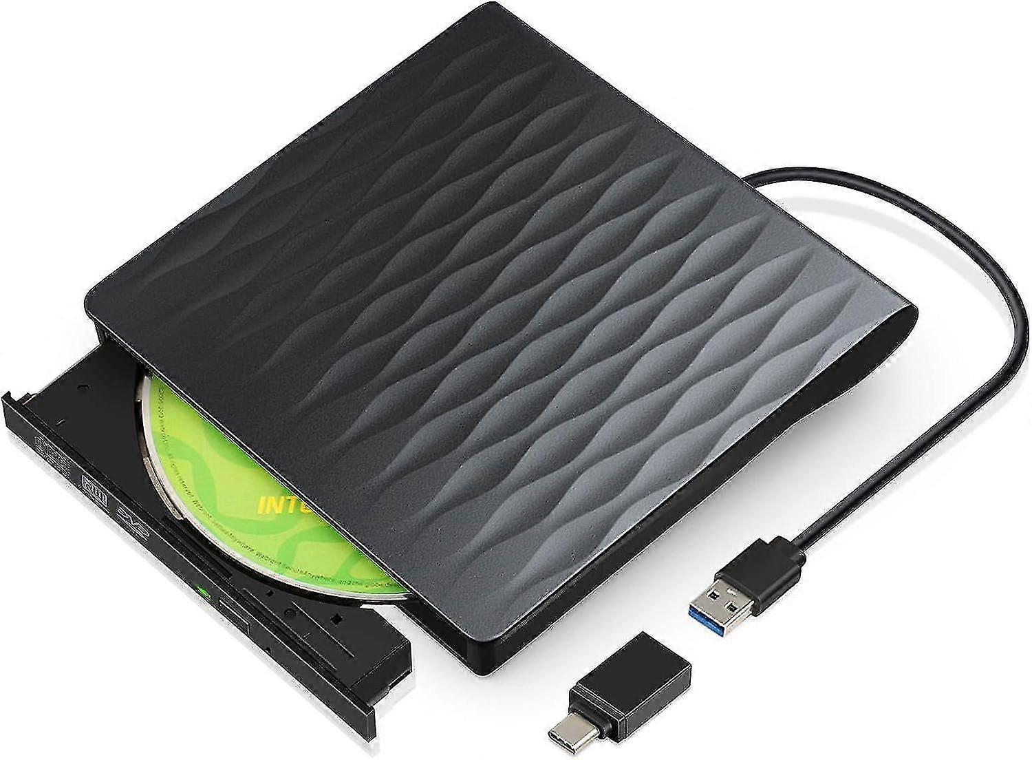 External CD/DVD Drive Type C Lightweight Slim Portable External DVD CD Burner