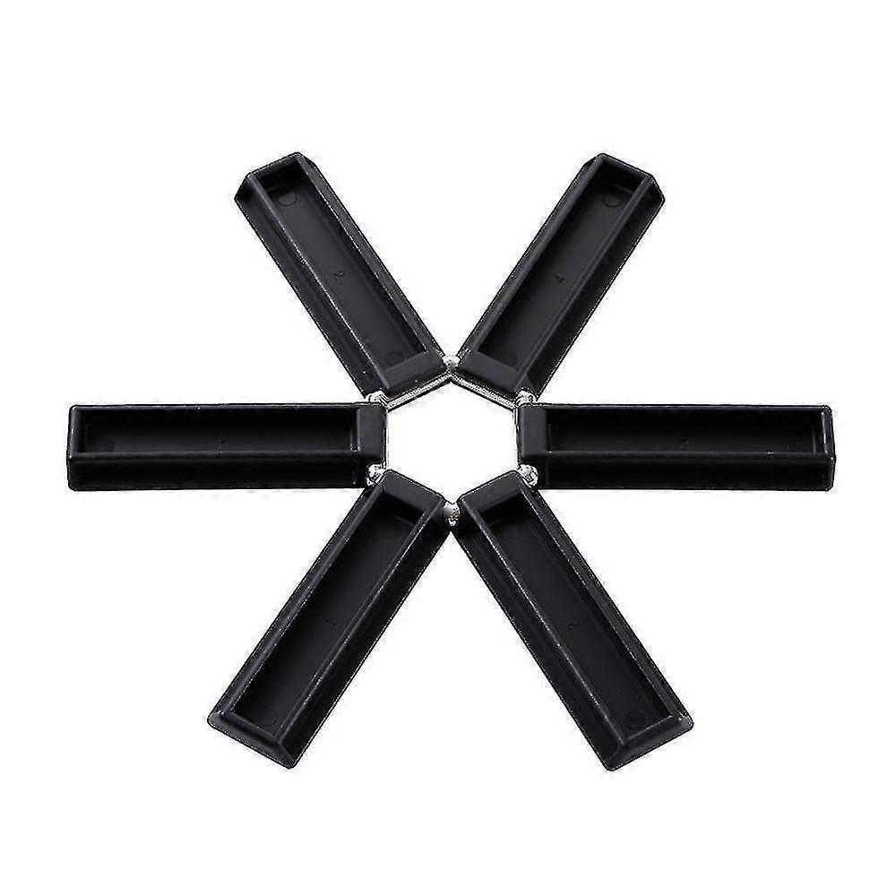 non-slip heat resistant trivet foldable holder black