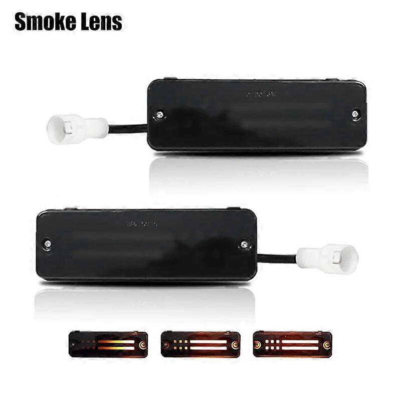 2pcs Front Bumper White&Amber LED Running Lights and Dynamic Turn Signal For Toyota 4Runner & For Toyota Pickup Signal Light