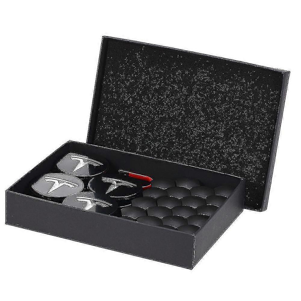 För Tesla Wheel Cap Kit Center Navkapsel Set Hjulmutterkåpa Navkåpa för Model Y Mode 3 Mode S Mode X