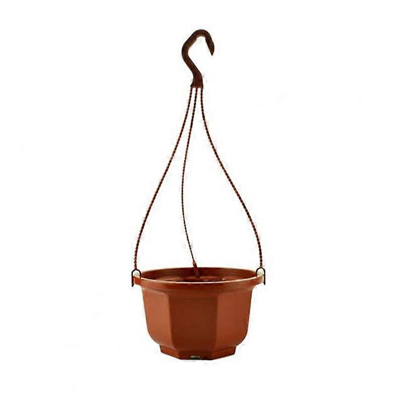 Reusable Plastic Flower Basket Hanging Flower Pot Octagonal Outdoor Decorative Practical