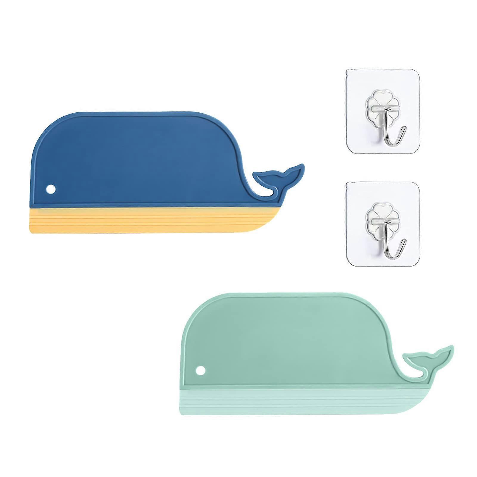 Multi-Purpose Shower Squeegee,Bathroom Squeegee Creative Silicone Window Squeegee with Hook(2 Piec FPZ