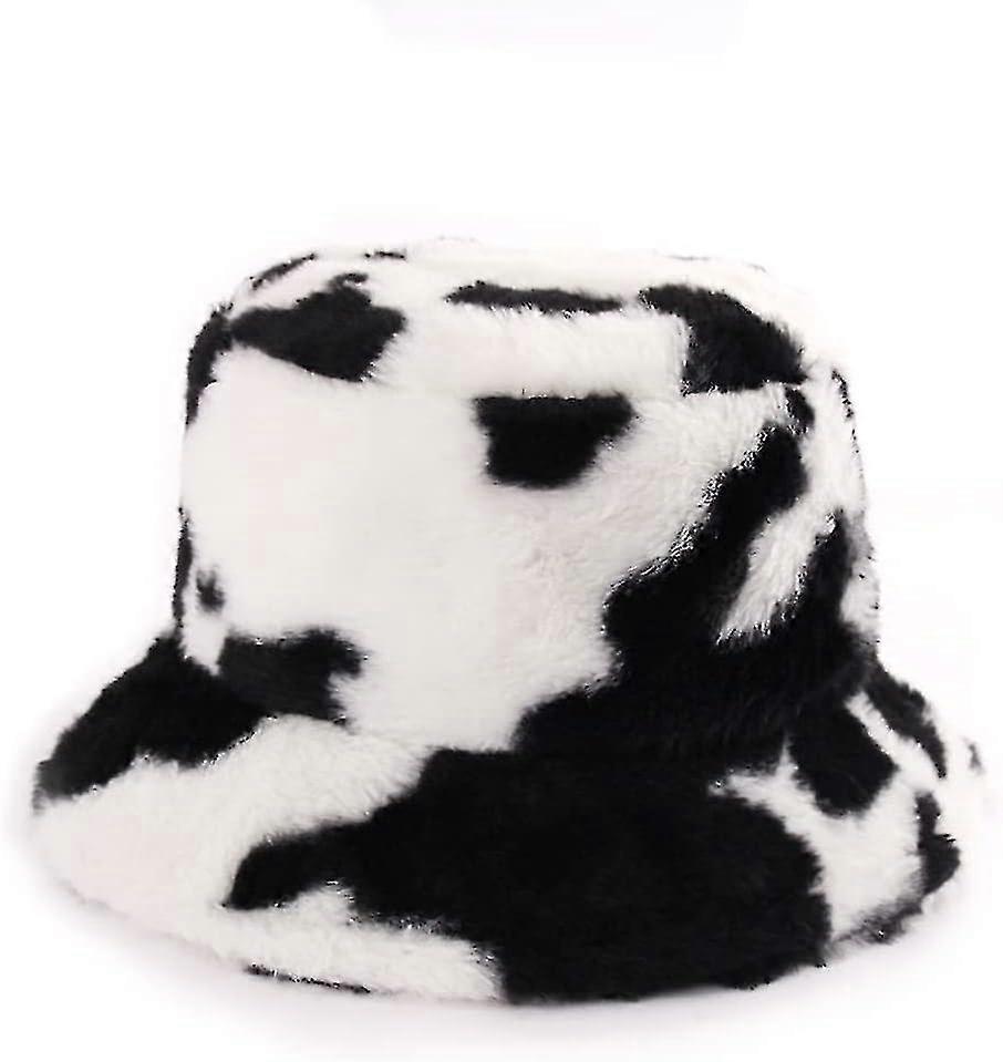 Plush Bucket Hat - Warm Faux Fur Fisherman Cap For Winter