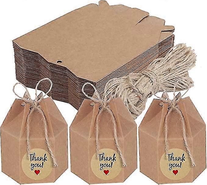 50pcs Handcraft Paper Candy Box Bruiloft Candy Boxes Diy Party Gift Box