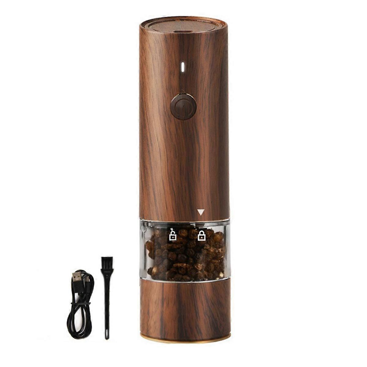 Electric Salt and Pepper Grinder USB Charging Automatic Salt and Pepper Grinder, Suitable for Kitchens and Restaurants,A