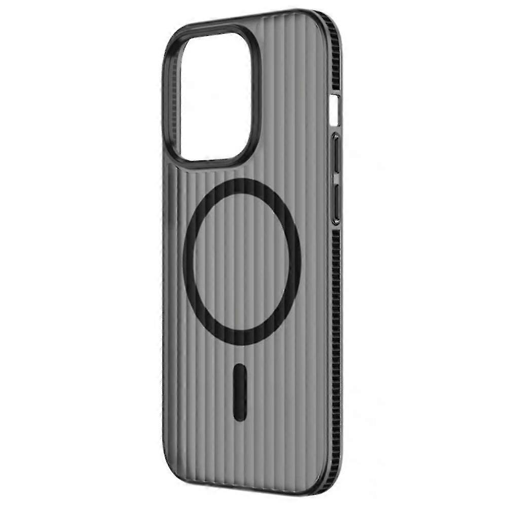 For Iphone 15 Pro Case Corrugated Texture Phone Cover Pc Shell Compatible With Magsafe