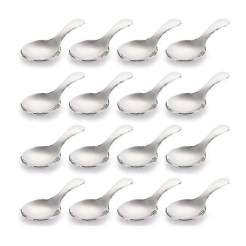 16 Pack Short Handle Spoons Mini Salt Spoons,condiments Spoon