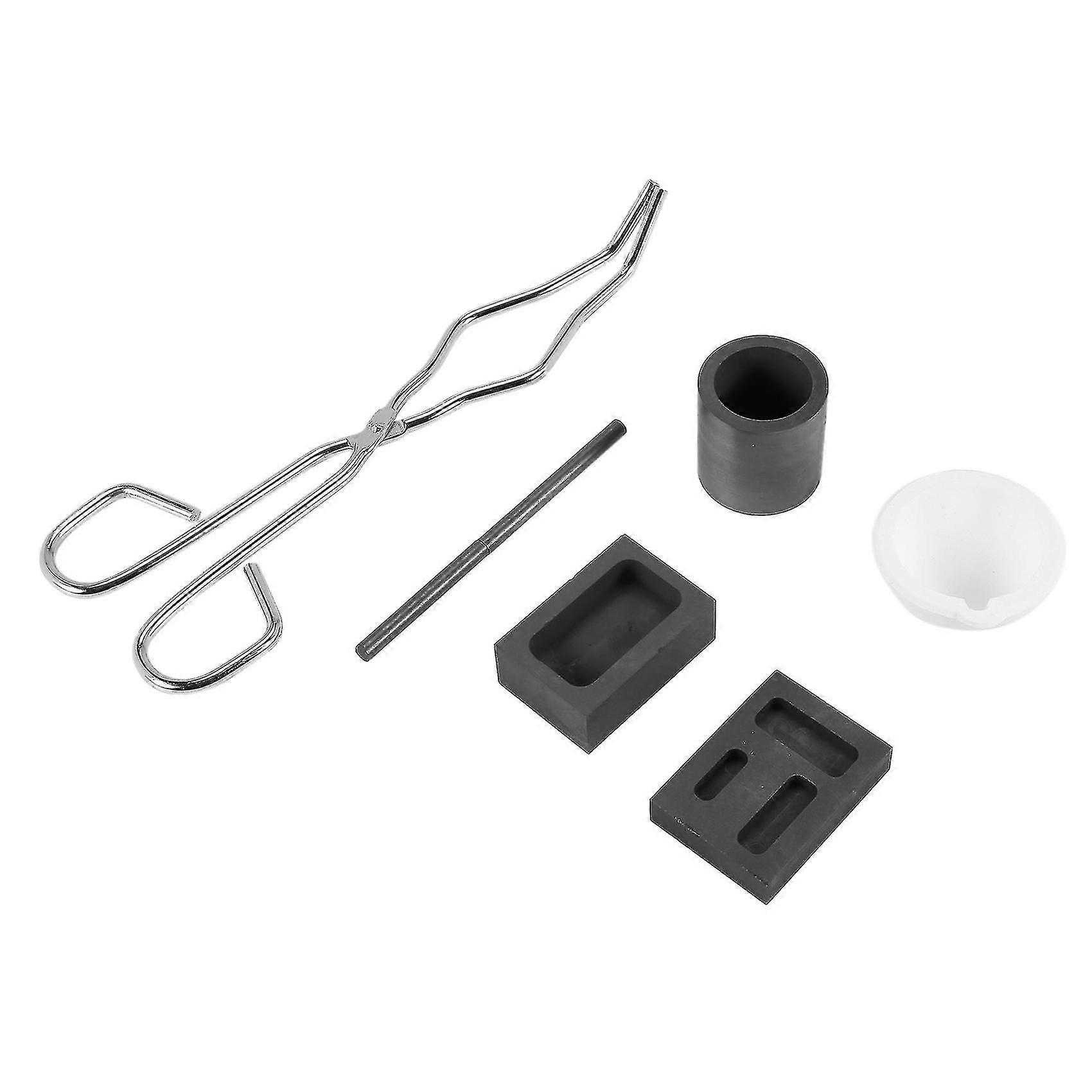 6pcs Smelting Gold Silver Furnace Kit Metal Crucible Compatible With Experiment