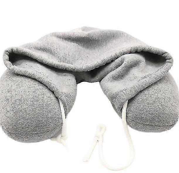 Hooded U-shaped Nap Cervical Pillow Particle Travel Pillow Easy To Carry