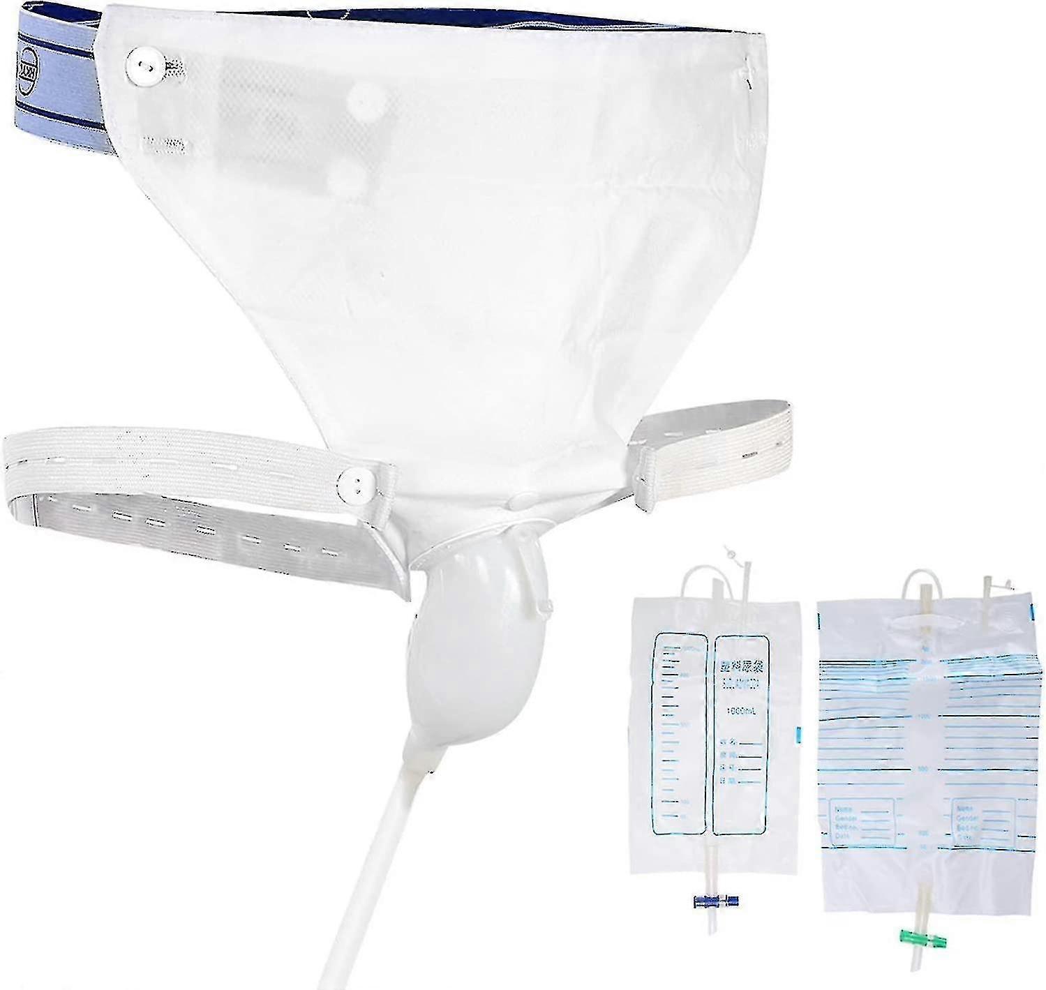 Silikone urinopsamler, 3 muligheder, med 2 kateteriseringsposer, velegnet til mænd, kvinder og ældre