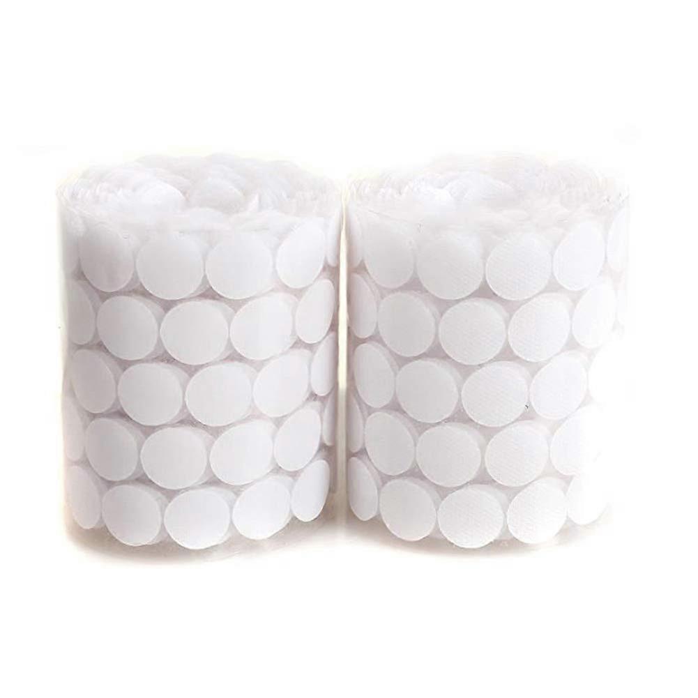 1000pcs 20mm Self Adhesive Hook and Loop Dots, Waterproof DIY Movable Backing Fastening Tape, Double Sided Sticky