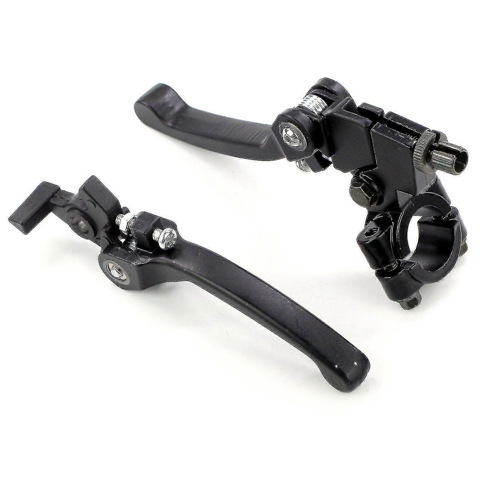 Pit Bike Black Folding Brake & Clutch Lever Set Spring Back Levers 12mm