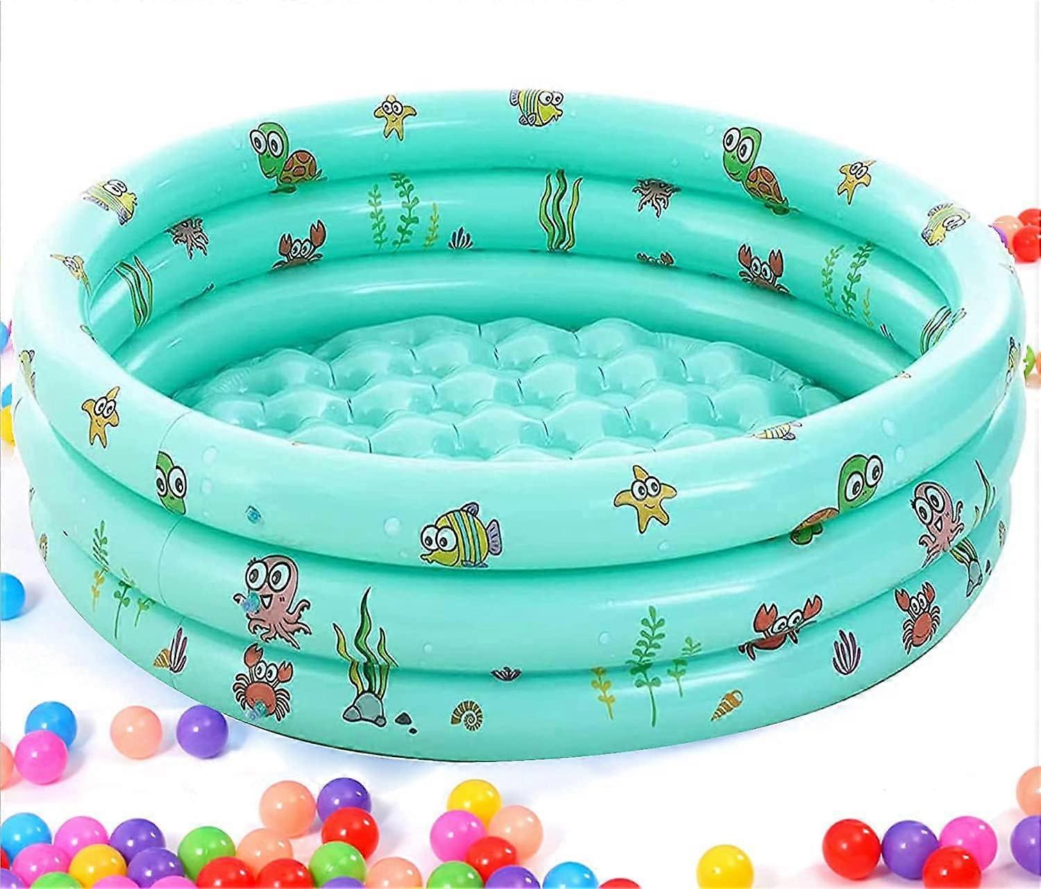 Children's Pool,GreenRound Inflatable Pool,100x35cm Inflatable Paddling Pool,Swimming Pool Paddling Pool,Round Paddling Pool,Children's Inflatable Poo