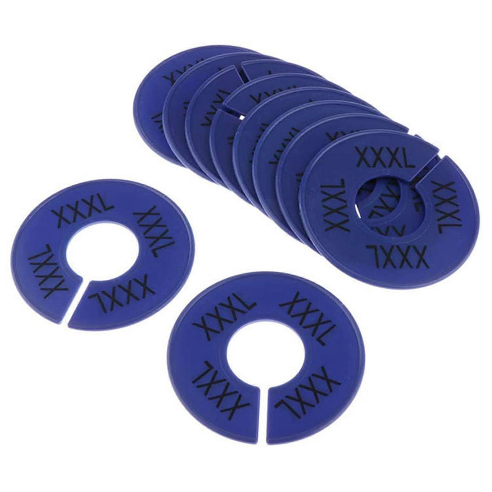 10Pcs Size Separators Reused Break-resistant Effective Lightweight Fine Workmanship Distinguish Clothes Bright Color Round Clothing Size Hanger Divide
