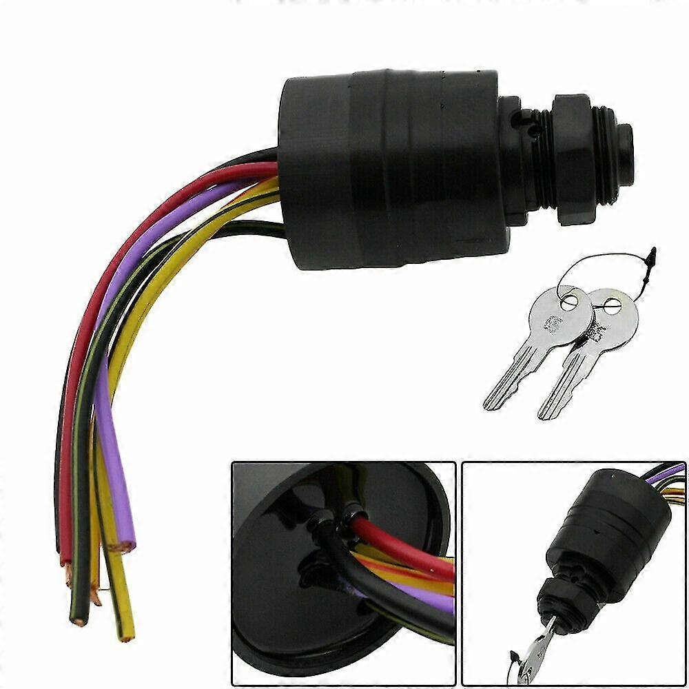 Compatible with Mercury 87-88107A5 6-wire outboard starter key ignition switch