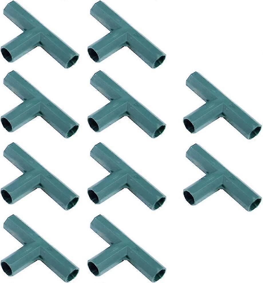 Coated Canes Connector For Garden Greenhouse Frame Connectors Canes Connectors Plant Stakes Gardening Framework Building Connectors 16mm Plastic 3 Way