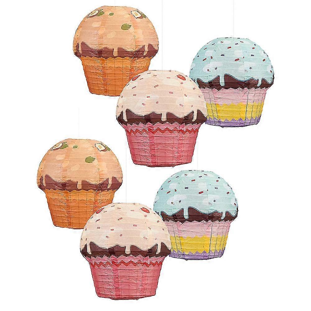 3d Cupcake Paper Lanterns, Holiday Decorations