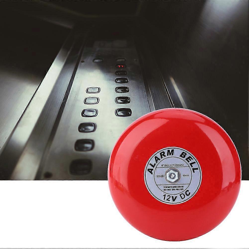Electric Round Alarm Bell 95dB CB-6B compatible with School, Home, and Factory Security