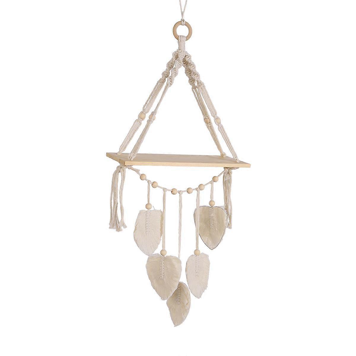 Leaf Floating Frame Tapestry Art Bohemian Style Shelf Wall Shelf