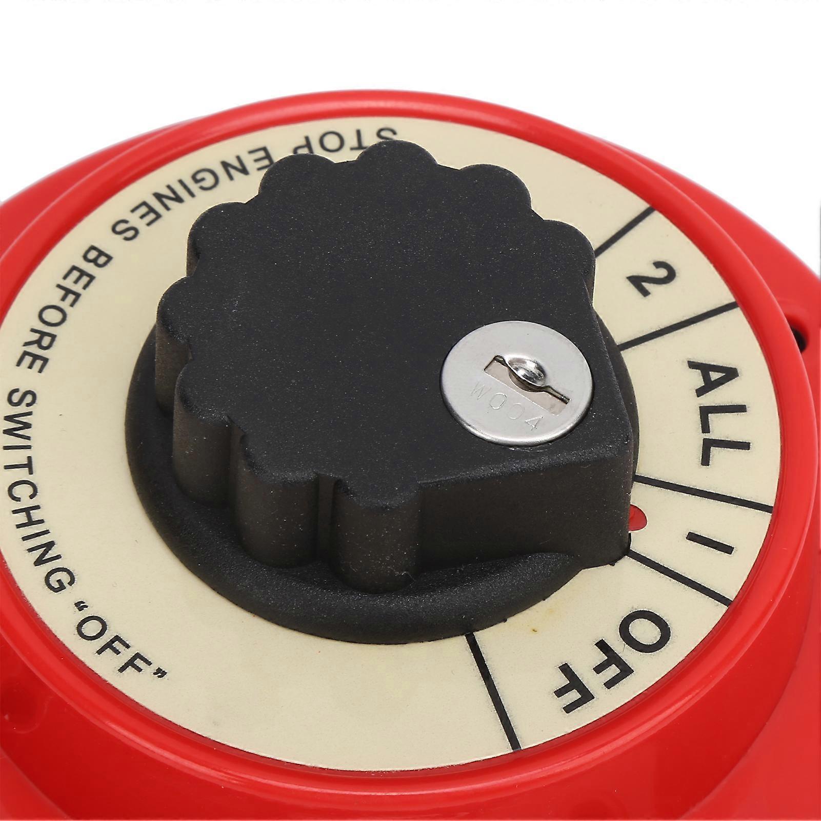 Boat Battery Selector Switch Plastic Metal Panel Yellow 4 Way Medium Duty for Dual Battery