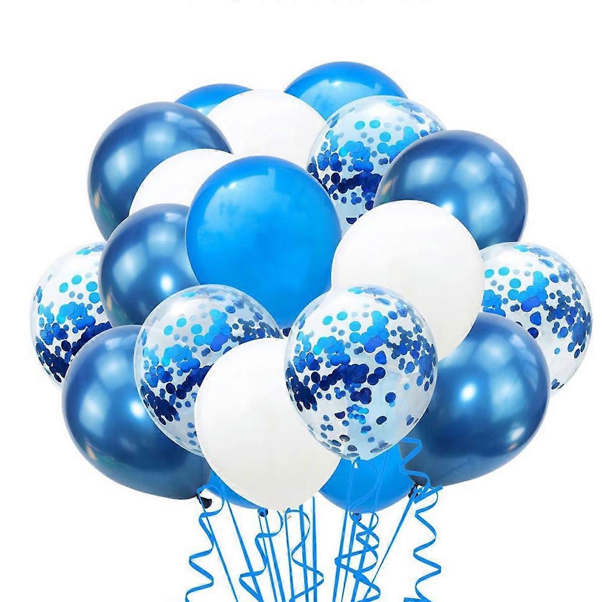Vacuum-65pcs Light Blue Latex Balloon Set