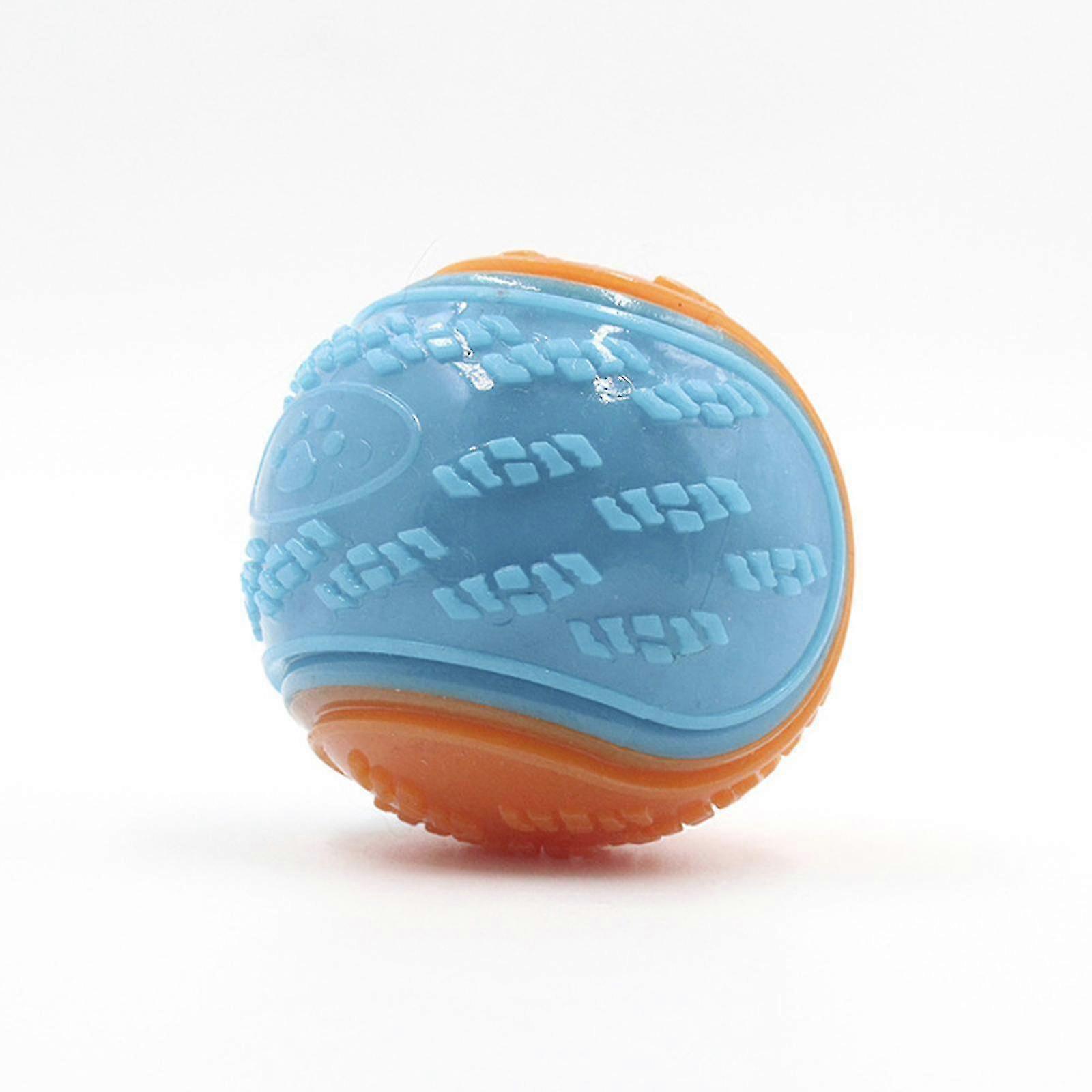 3pcs Squeaky Dog Ball, Scooby Doo Dog Ball Jouet Dents Nettoyage Chiot Interactif Mâcher Jouet Durable bleu orange