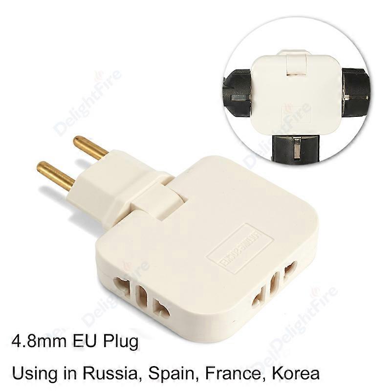 3 in 1 EU Plug Adapter Foldable Travel Aadapters Power Converter Socket Portable Charging Electrical Sockets AC Outlet Converter