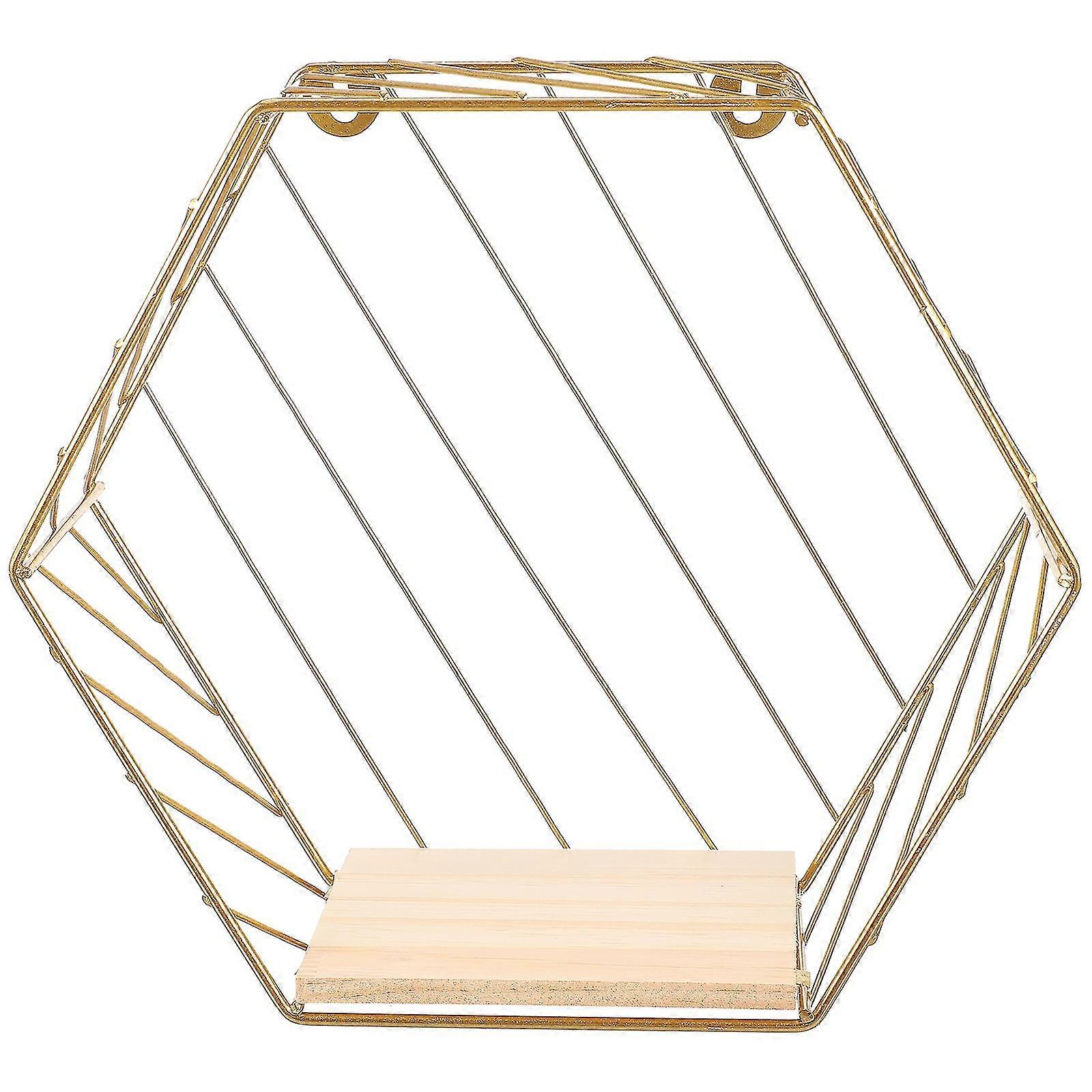 Iron Wall Shelf Kitchen Bathroom Wall Mounted Storage Rack For Home Decor