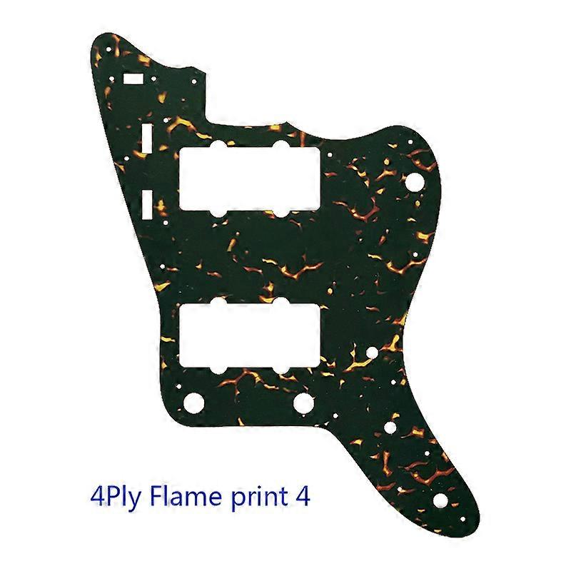 Xinyue Guitar Parts - Für US Standard Jazzmaster Style Gitarre Schlagbrett Scratch Plate Ersatz E-Gitarre Flammenmuster