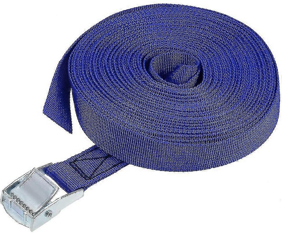 Cam Buckle Tie Down Lashing Strap 10mx25mm 250kg Load Cap Polypropylene