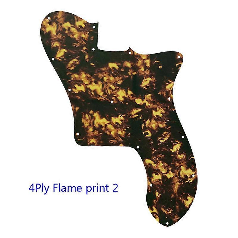 XinYue Custom Guitar Parts - For US FD 72 Tele Deluxe Reissue Guitar Pickguard No Pickup Blank Replacement Flame Pattern
