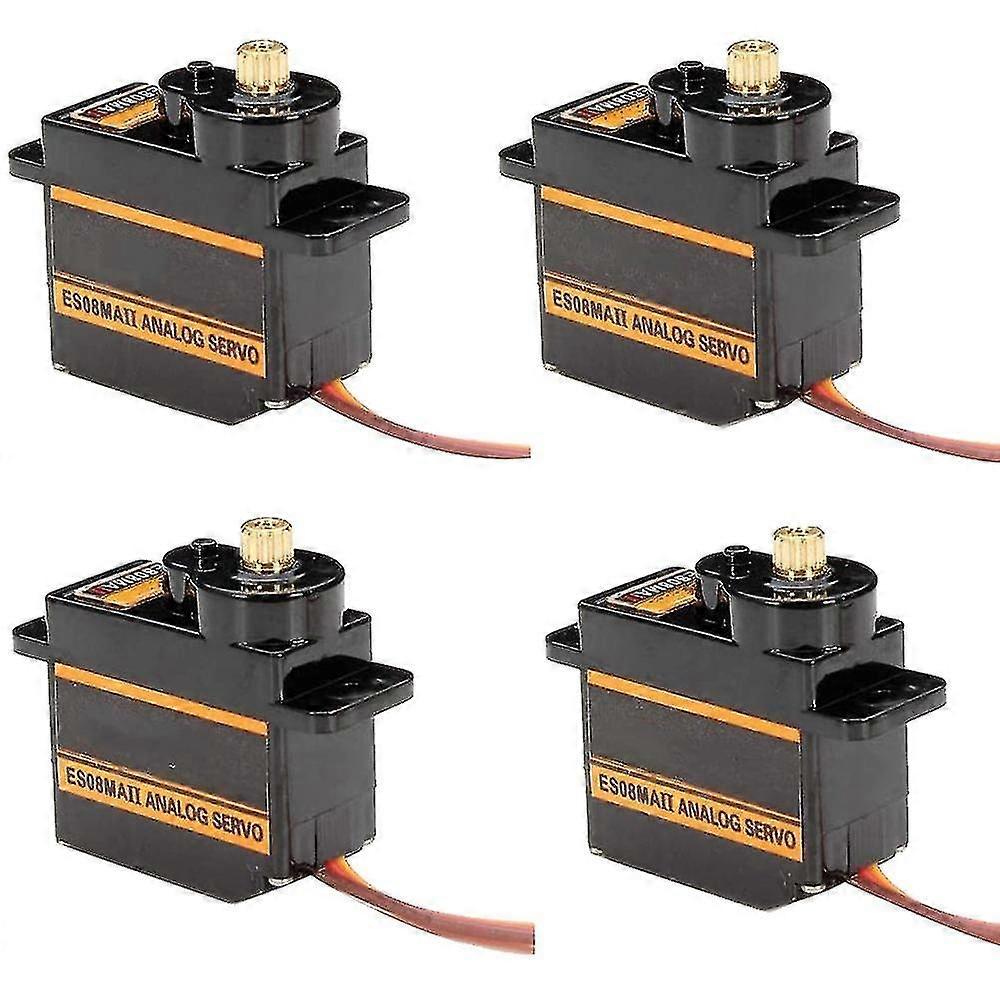 4pcs Es08ma Ii 12g Mini Metal Analog Servo Shockproof Stable Machine For Rc
